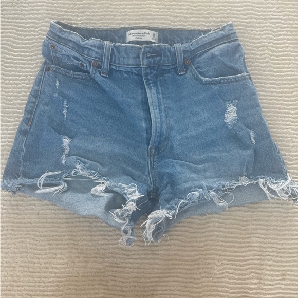 Abercrombie & Fitch Women's Distressed Denim Shorts - Picture 1 of 3